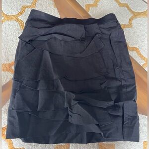 Chic Black Ruffled Skirt